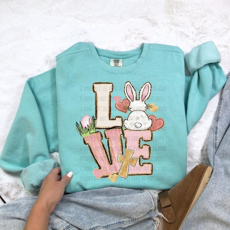 Stacked Love Bunny DTF Transfers - THIS IS NOT A SHIRT Hoodie, Sweatshirt | HypeCrazeTee.com