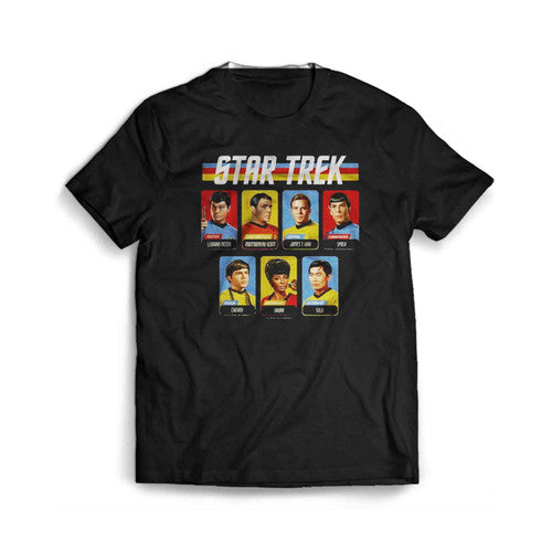 Star Trek The Original Series Crew Retro Rainbow Graphic Mens T-Shirt Tee