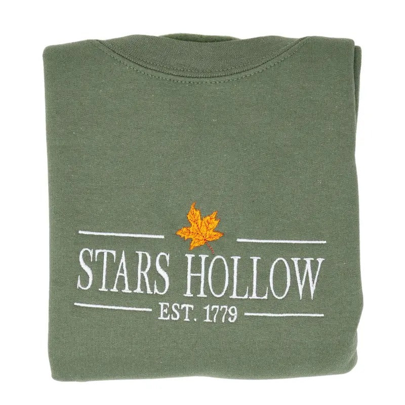 Stars Hollow 1779 Embroidered Crewneck Sweatshirt T-Shirts, Hoodie | HypeCrazeTee.com