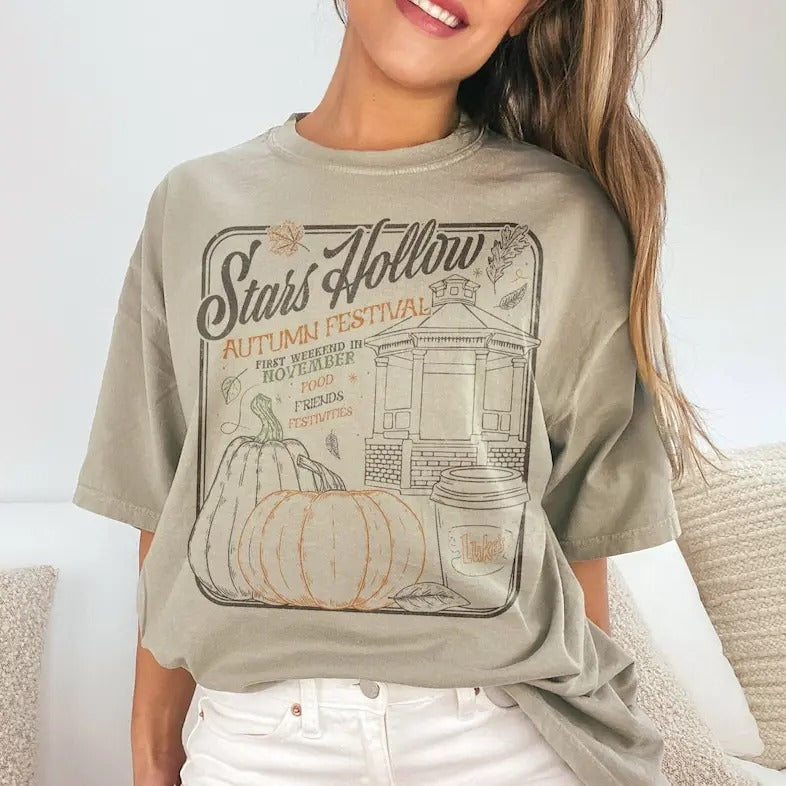Stars Hollow Autumn Festival Shirt | Gilmore Girls Gift, Rory Lorelai Dragon Fly Inn, Luke's Diner, Chilton, Gift For...