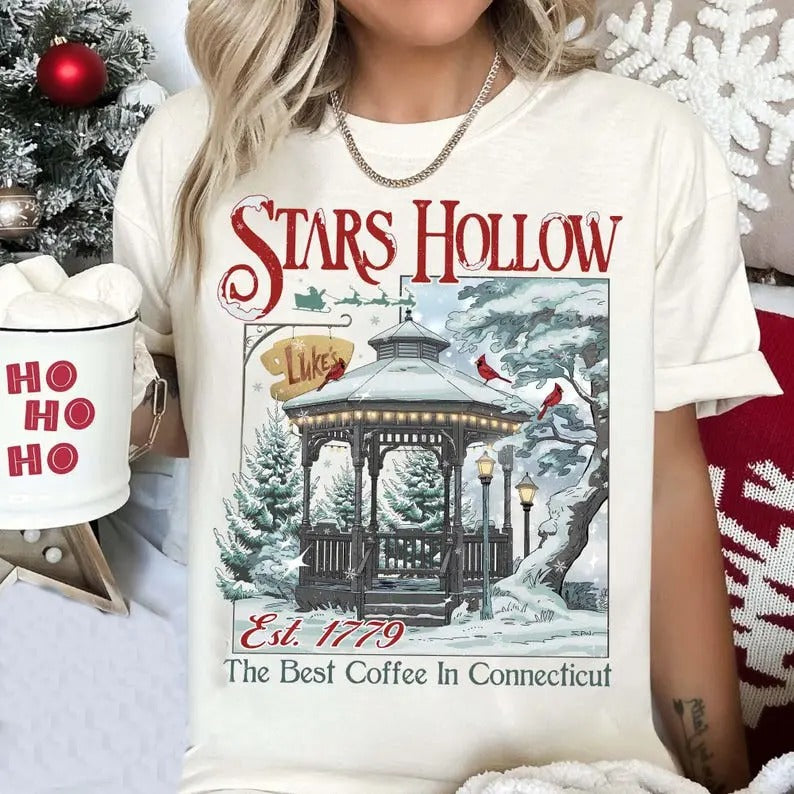 Stars Hollow Christmas Festival Shirt,Stars Hollows Shirt,Christmas Gift,Connecticut Shirt, Retro Style Shirt, Stars...