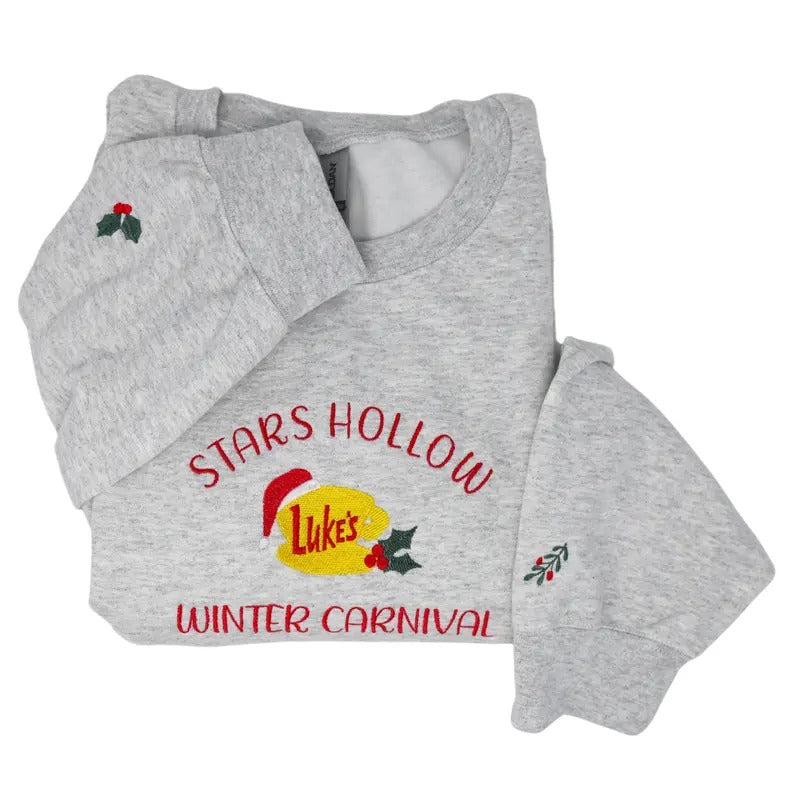 Stars Hollow Winter Carnival Embroidered Crewneck Pullover Unisex Sweatshirt T-Shirts, Hoodie | HypeCrazeTee.com