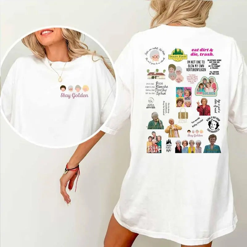 Stay Golden, Golden Lines Shirt, Eat Dirt And Die Trash, Eat Dirt Die Trash Golden tee, Unisex Short Sleeve Tee Shirt...