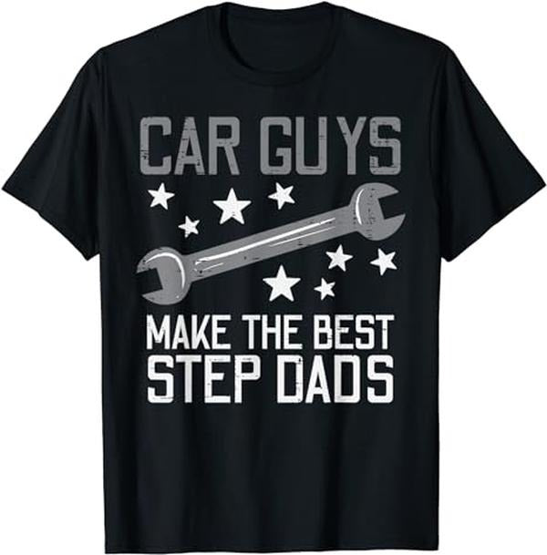Stepdad T Shirt, Gifts For Stepdad, Car Guys Make The Best Step Dads Auto Mechanic Stepdad Men T-Shirt Menswear, Father's...