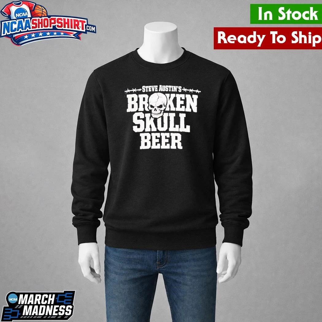 Steve austin’s broken skull beer retro shirt
