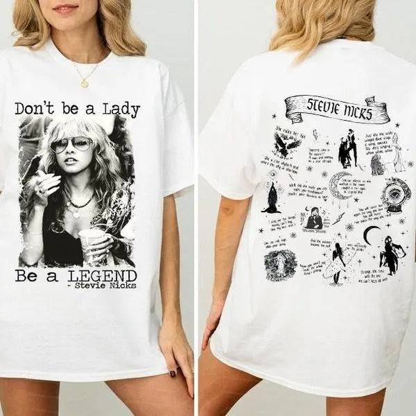 Stevie Nickss Album Shirt, Be A Legend 2 Sided Shirt, Stevie Fan Sweatshirt, Don't Be a Lady 2 Sided Shirt, Music Merch...