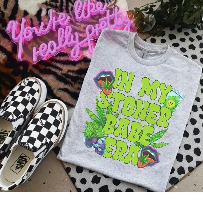 Stoner Babe Era Bleached Shirt Gildan T-Shirts, Hoodie, Sweatshirt