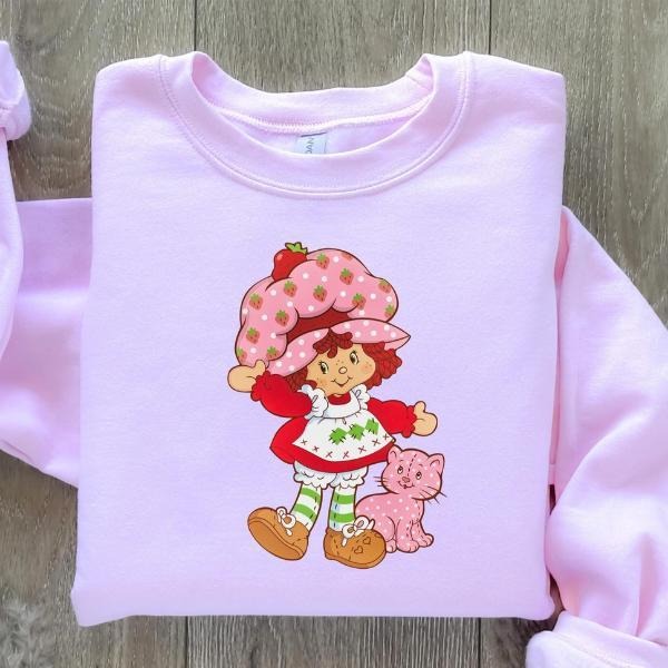 Strawberry Shortcake Sweatshirt, Strawberry Shortcakes Merch, Girly Sweatshirt T-Shirts, Hoodie | HypeCrazeTee.com