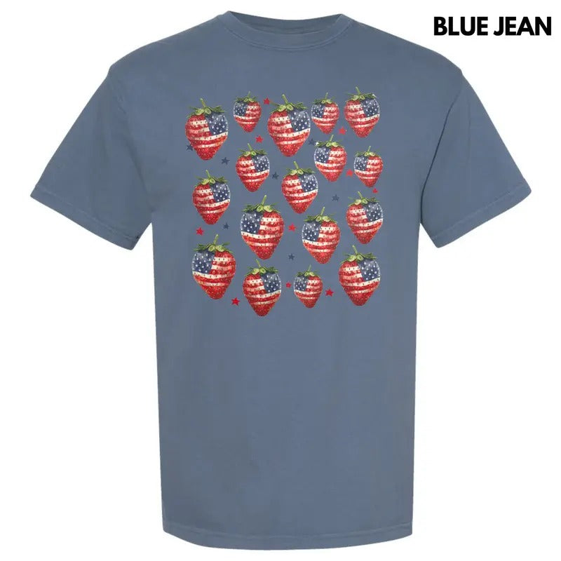 Strawberry USA Comfort Colors T-Shirt Hoodie, Sweatshirt | HypeCrazeTee.com