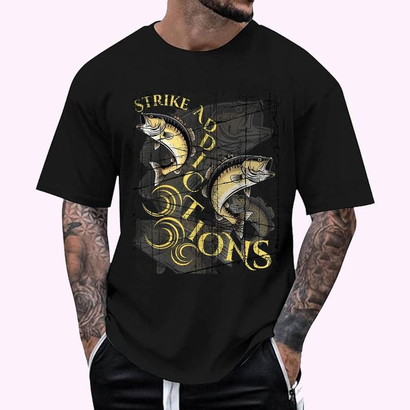 Strike Addictions Fishing Dreams Design T-Shirt | Unisex Cotton Tee, Top Menswear Hoodie, Sweatshirt | HypeCrazeTee.com