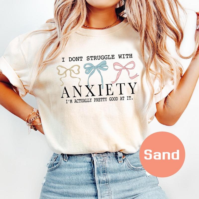 Struggle with Anxiety Shirt, Mental Health Women's Tee, Cute Women's Tshirt Hoodie, Sweatshirt | HypeCrazeTee.com