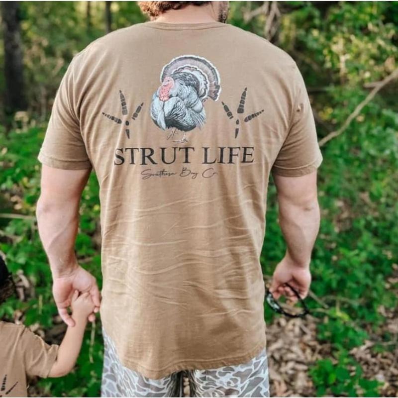 Strut Life Turkey Tracks Shirt, Men's Short Sleeve Tee, Hunting Graphic, Outdoorsman Apparel STVF6 Hoodie, Sweatshirt