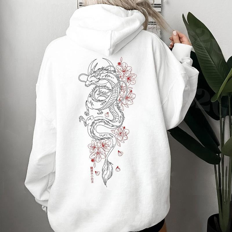 Studio Ghibli Haku Spirited Away Hoodie, Anime Ghibli Sweatshirt, Anime Studio Ghibli Friends Shirt, Anime Gift Men and...