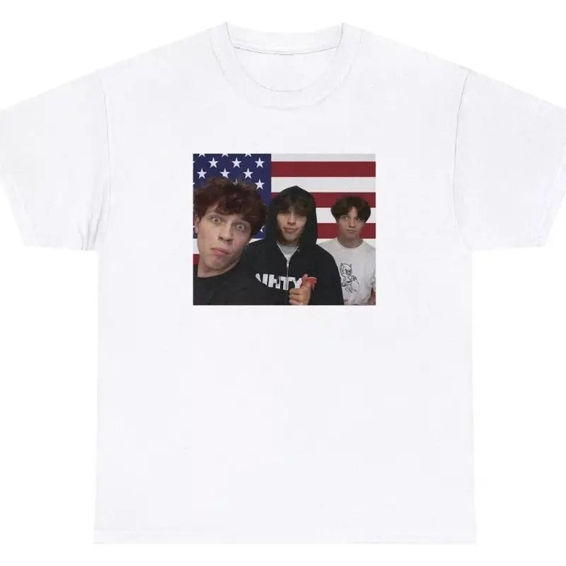 Sturniolo Triplets T Shirt Funny USA Flag Fan Merch Humor Novelty Tee Hoodie, Sweatshirt | HypeCrazeTee.com