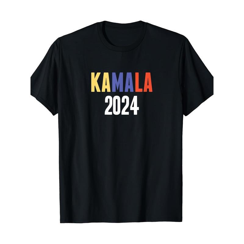 Stylish Black T - Shirt - "Kamala 2024" Colorful Political Campaign Print Hoodie, Sweatshirt | HypeCrazeTee.com