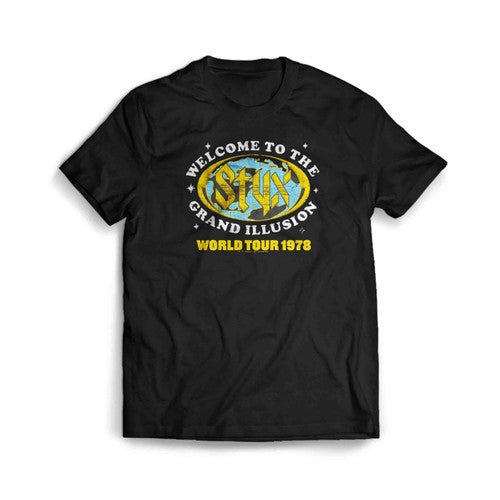 Styx Welcome to the Grand Illusion World Tour 78 Men's T-Shirt Tee