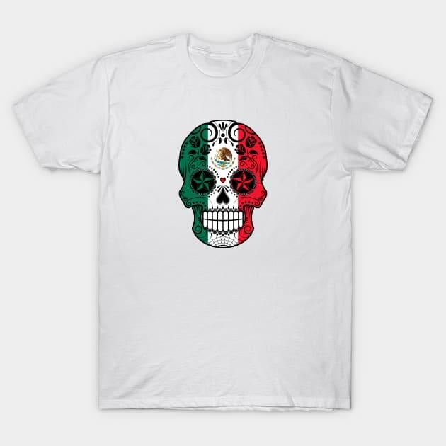 Sugar Skull with Roses and Flag of Mexico T-Shirt Hoodie, Sweatshirt | HypeCrazeTee.com