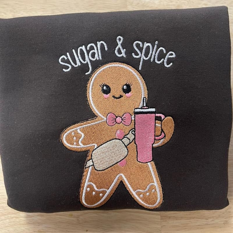 Sugar and spice embroidered sweatshirt T-Shirts, Hoodie | HypeCrazeTee.com