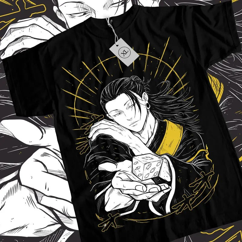 Suguru Geto T-Shirt S-4XL Jujutsu Kaisen shirt Getou jjk Anime Black shirt Tshirt S-4XL Hoodie, Sweatshirt | HypeCrazeTee.com