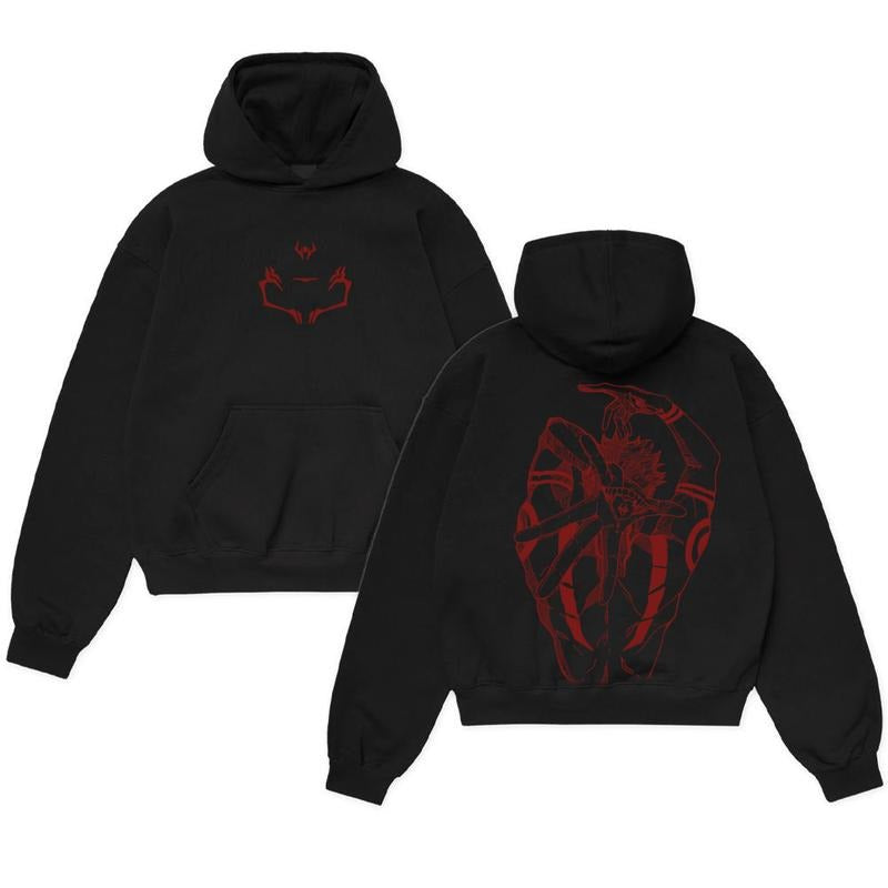 Sukuna Hoodie & wash tee Jujutsu Kaisen Anime Sweatshirt Unisex Cotton Soft Pullover Oversized Graphic Tee Casual...