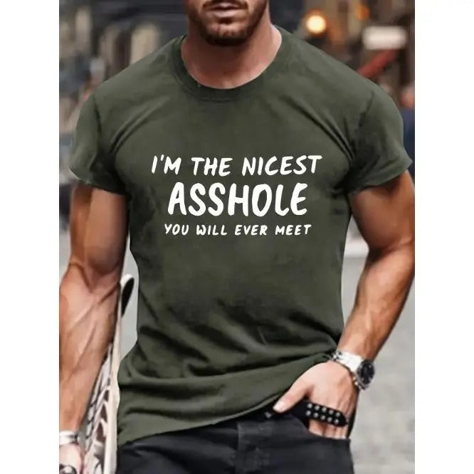 Summer Casual Crew Neck Tees - Comfy Short Sleeve Slogan Print T-Shirts for Men with Relaxed Fit for Outdoor Activities...