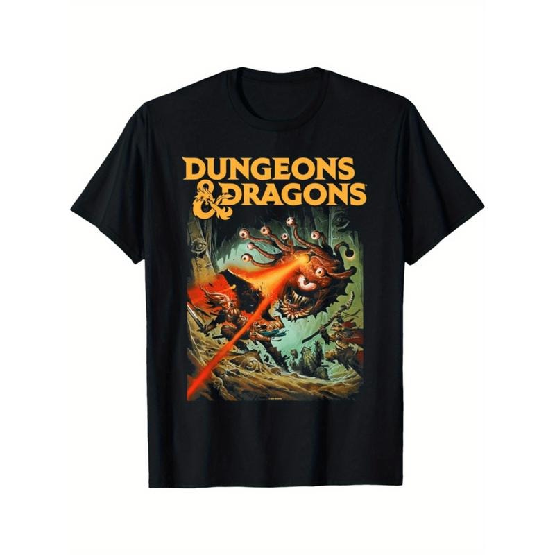 Summer Tshits [Men's Beholder Strike T-Shirt] Dungeons & Dragons Strike the Beholder Men's T-Shirt Graphic Graphic Tees...