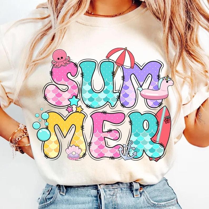 Summer Vibes Brushstroke Retro Coquette Beach Hello Checkered T-Shirtstyle{n002}2 T-Shirts, Hoodie, Sweatshirt