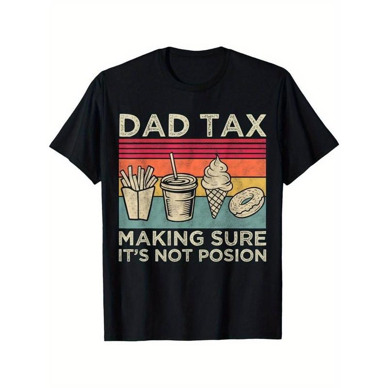 Summer t Shirts Dad Tax Definition, Making Sure It's Not Poison Funny Men T-Shirt Comfortable Top Streetwear Fashion Golf...