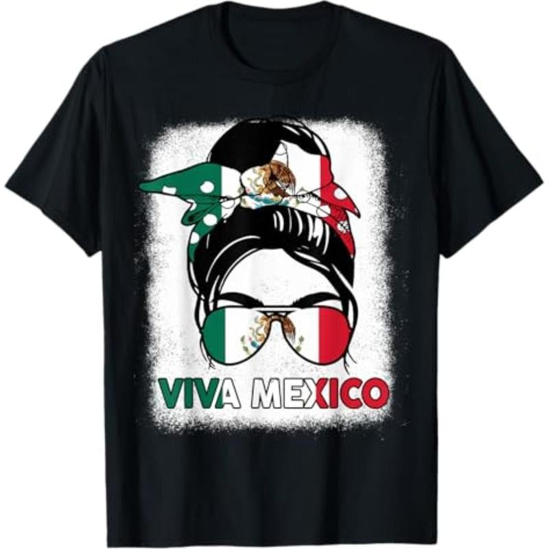 Summer t Shirts Viva Mexico-Shirt Women Mexican Flag Cinco De Mayo Funny T-Shirt Golf Gift T-Shirt For Men and Women...