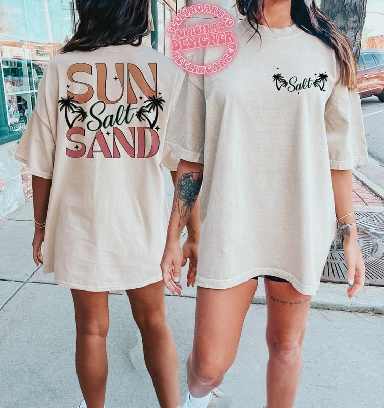 Sun salt sand T shirt, Salty Shirt, Summer T Shirt, Beach life Hoodie, Beach vacation T shirt, Retro summer Shirt, Summer...