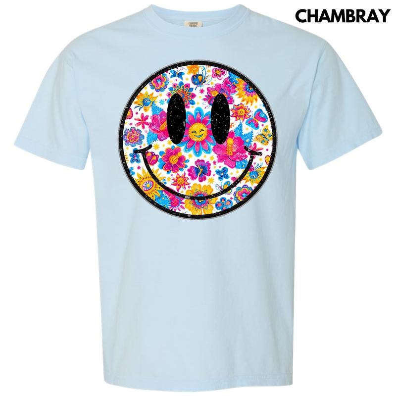 Sunny Butterfly Happy Face Comfort Colors T-Shirt 'NLB' Hoodie, Sweatshirt | HypeCrazeTee.com