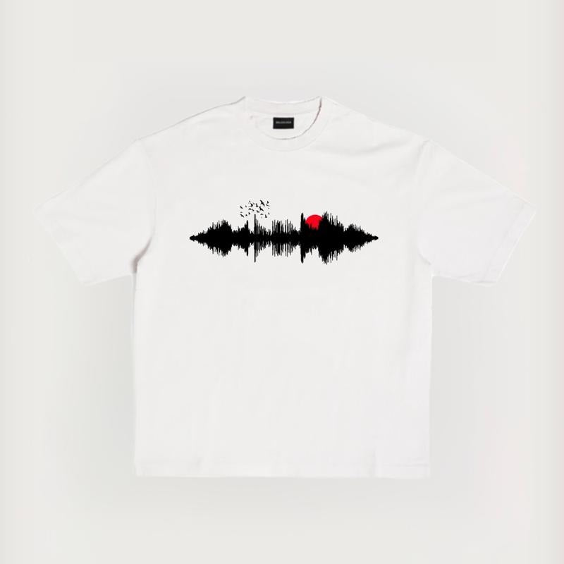 Sunset Soundwave Unisex Summer outfits men streetwear 80s 90s graphic tees cotton funny tshirt men gifts Hoodie, Sweatshirt