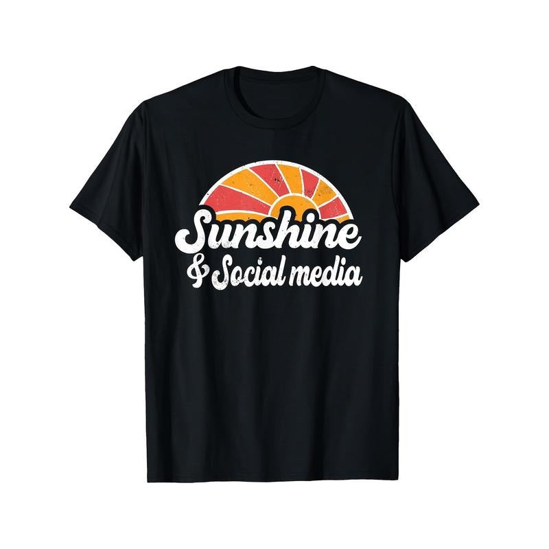 Sunshine And Social Media Men Sunset Appreciation T-Shirt, Hoodie, Sweatshirt | HypeCrazeTee.com
