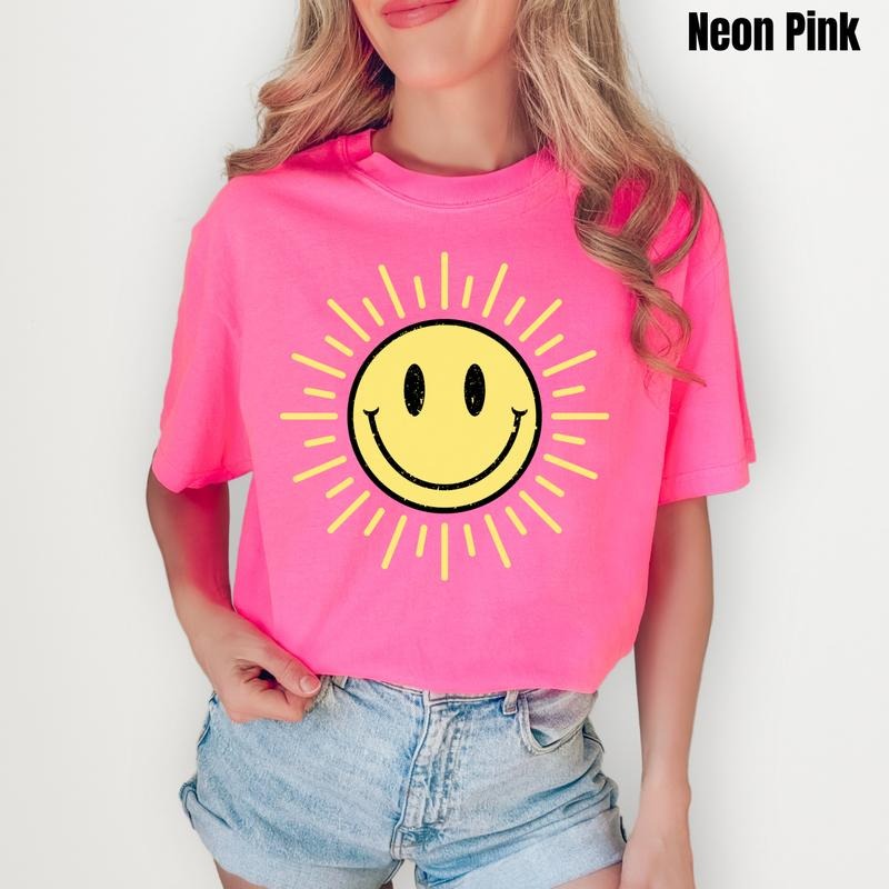 Sunshine Happy Face Comfort Colors T-Shirt 'NLB' Hoodie, Sweatshirt | HypeCrazeTee.com