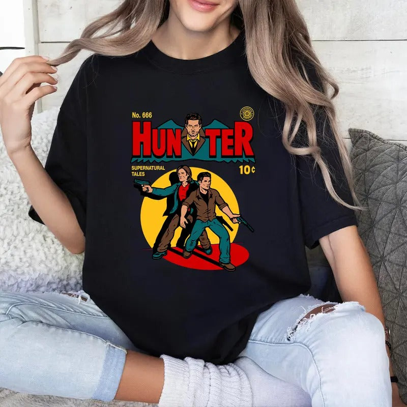Supernatural T Shirt, Hunter Comic Cool T Shirt , Supernatural Dean SAM T Shirt, Gift For Woman and Man Unisex T-Shirt...