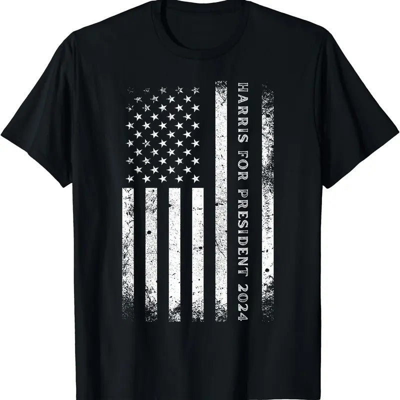 Support Kamala Harris for President 2024 US Flag T-Shirt Hoodie, Sweatshirt | HypeCrazeTee.com