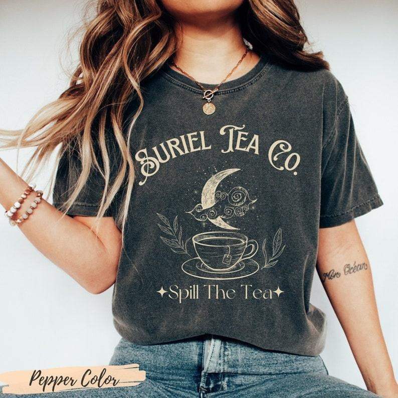 Suriel Tea Co Shirt Acotar Velaris SJM Court Thorns Roses Bookish Book Lover Fandom T-Shirts, Hoodie, Sweatshirt