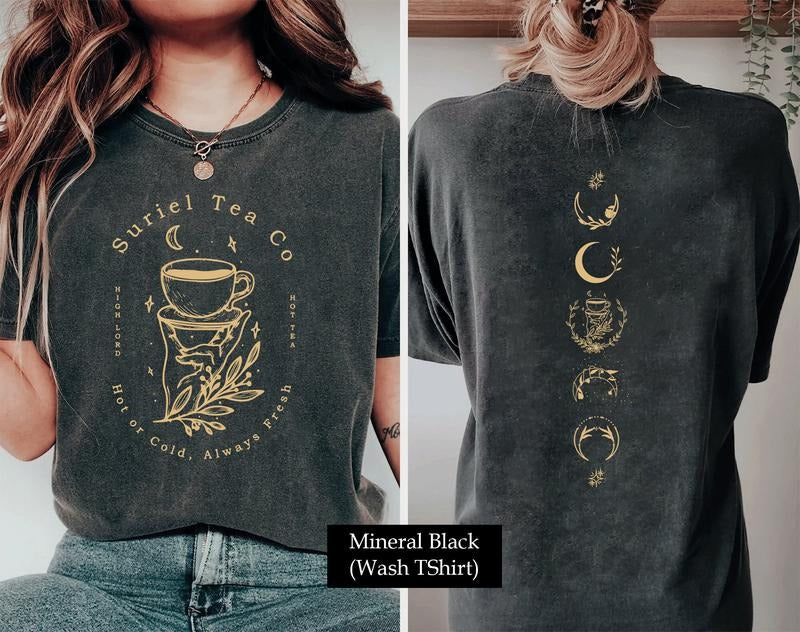 Suriel Tea Co Double-sided Shirt, Sarah J Maas, A Court Of Thorns And Roses Sweater, Suriel Tea Tshirt, Acotar Sweater,...