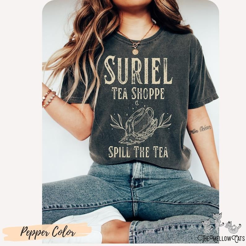 Suriel Tea Co Shirt  T-Shirt Acotar Merch OFFICIAL LICENSE Sarah J. Maas Sjm Merch, A Court of Thorns and Roses Velaris...
