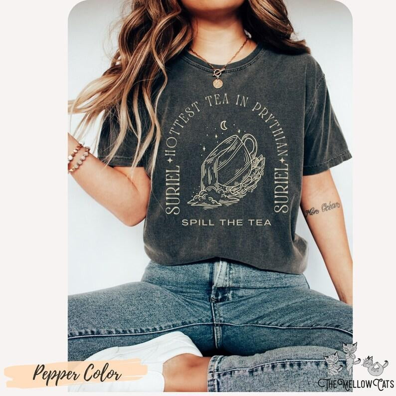 Suriel Tea Co Shirt  T-Shirt Acotar Merch OFFICIAL LICENSE Sarah J. Maas Sjm Merch, A Court of Thorns and Roses Velaris...