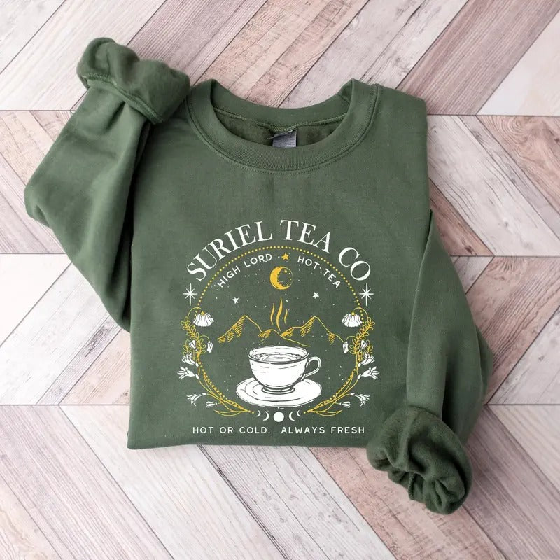 Suriel Tea Co SweatshirtShirt, Book Lover Sweater, A Court Of Thorns And Roses Sweater, Reader Gifts T-Shirts, Hoodie,...