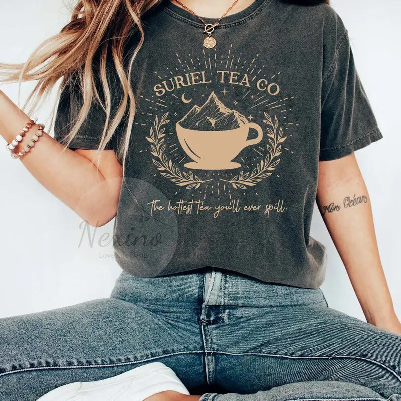 Suriel Tea Co Tshirt, Acotar Shirt, Bookish Shirt, Sarah J Maas Shirt,A Court Of Thorns And Roses Sweater, Suriel Tea...