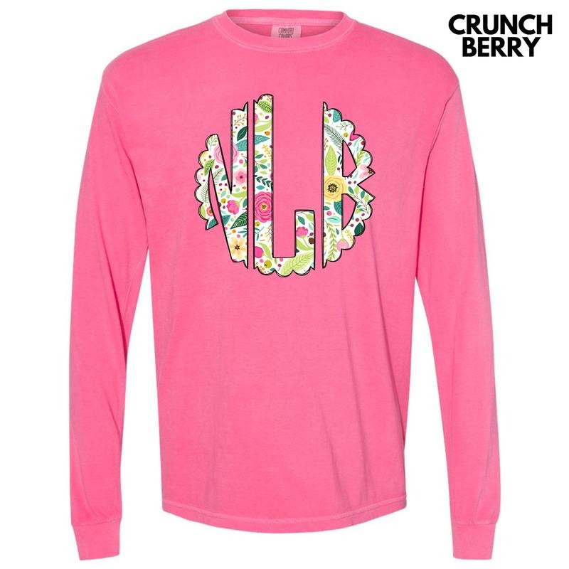 Sweet As Can Be Monogram Long Sleeve Comfort Colors T-Shirt 'NLB' Hoodie, Sweatshirt | HypeCrazeTee.com