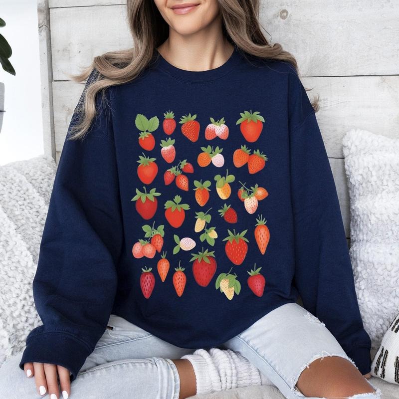 Sweet Strawberry Delight, Juicy Fruit, Berry Sweatshirt T-Shirts, Hoodie | HypeCrazeTee.com