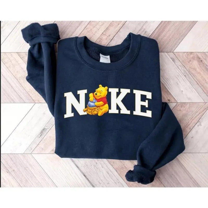 Sweet Winnie Poohhh Christmas Honey Bear Printed Logo Tshirt, Retro Merry Sweatshirt, Cute Fall Sweatshirt, Baby-Pooh...