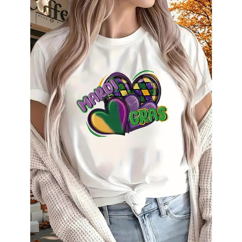 T - Shirt Celebrating Mardi Gras: Heart