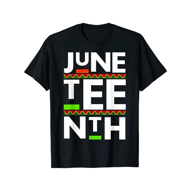 T - Shirt Commemorating Juneteenth: Bold Typography with Cultural Patterns for a Historic and Festive Vibe Hoodie,...