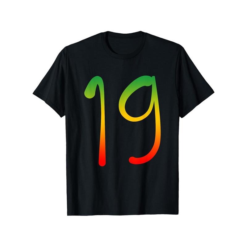 T - Shirt Commemorating Juneteenth: Stylish Numeral '19' for a Subtle yet Meaningful Celebration Vibe Hoodie, Sweatshirt...