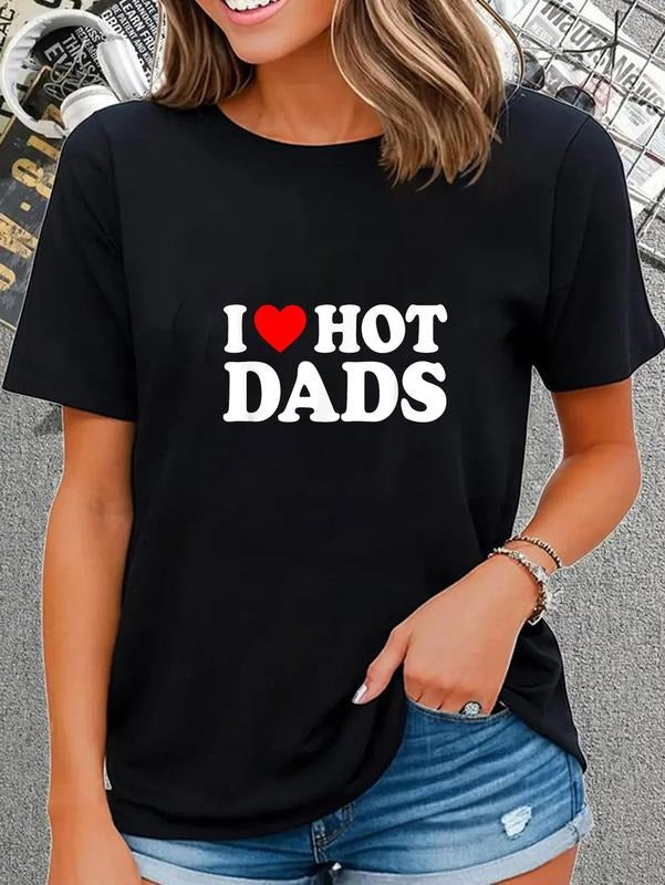 cotton I Love / I Heart Hot Dads Shirt / T-Shirt casual Fashion graphic tees women Hoodie, Sweatshirt | HypeCrazeTee.com