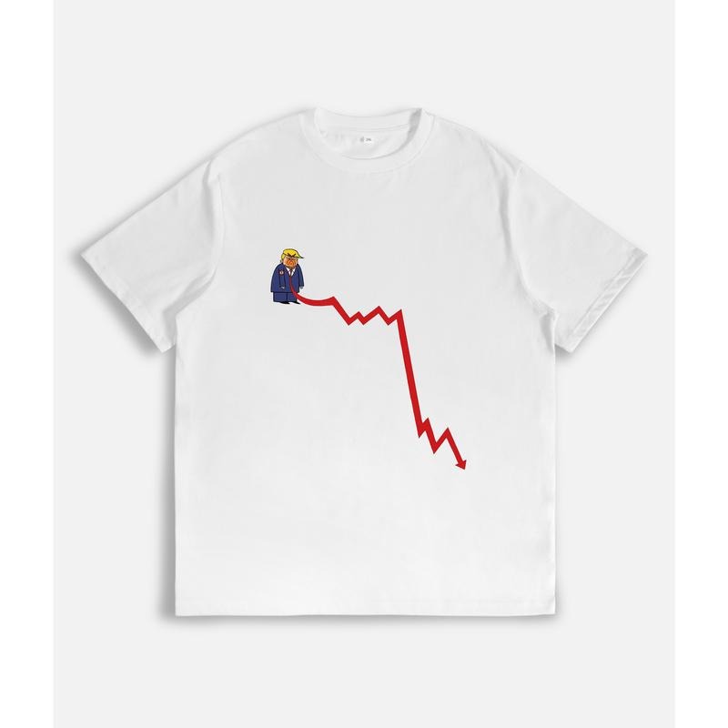 T-Shirt with Figure and Red Declining Graph Graphic Print Hoodie, Sweatshirt | HypeCrazeTee.com
